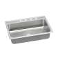Lustertone Classic Stainless Steel 31" X 22" X 5-1/2" 2-Hole Single Bowl Drop-In Ada Sink With Quick-Clip, LRADQ3122552