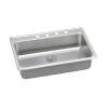 Lustertone Classic Stainless Steel 31" X 22" X 6-1/2" 3-Hole Single Bowl Drop-In Ada Sink With Perfect Drain(R) And Quick-Clip, LRADQ312265PD3