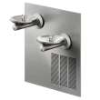 Swirlflo Bi-Level Ada Fountain With Mounting Frame And Vandal Resistant Bubbler Filtered Refrigerated Stainless, LRPBMV28K