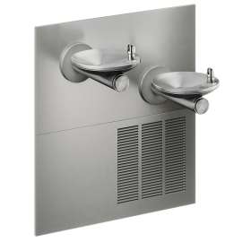 Swirlflo Bi-Level Ada Fountain With Mounting Frame And Vandal Resistant Bubbler Filtered Refrigerated Stainless, LRPBMV28K