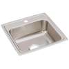 Lustertone Classic Stainless Steel 19-1/2" X 19" X 7-1/2" 1-Hole Single Bowl Drop-In Sink With Quick-Clip, LRQ19191