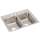 Lustertone Classic Stainless Steel 25" X 19-1/2" X 7-5/8" 4-Hole Equal Double Bowl Drop-In Sink With Quick-Clip, LRQ25194