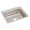 Lustertone Classic Stainless Steel 25" X 21-1/4" X 7-7/8" 1-Hole Single Bowl Drop-In Sink With Quick-Clip, LRQ25211