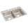 Lustertone Classic Stainless Steel 33" X 22" X 8-1/8" 4-Hole Equal Double Bowl Drop-In Sink With Quick-Clip, LRQ33224