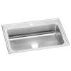 Lustertone Classic Stainless Steel 33" X 22" X 7-5/8" 1-Hole Single Bowl Drop-In Sink, LRS33221