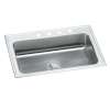 Lustertone Classic Stainless Steel 33" X 22" X 7-5/8", Single Bowl Drop-In Sink With Perfect Drain(R) And Quick-Clip, LRS3322PD0