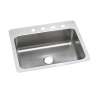 Lustertone Classic Stainless Steel 27" X 22" X 8" 1-Hole Single Bowl Dual Mount Sink, LSR27221