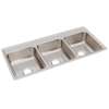 Lustertone Classic Stainless Steel 46" X 22" X 7-5/8", 0-Hole Triple Bowl Drop-In Sink, LTR46220