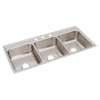 Lustertone Classic Stainless Steel 46" X 22" X 7-5/8" 3-Hole Triple Bowl Drop-In Sink, LTR46223