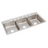 Lustertone Classic Stainless Steel 46" X 22" X 7-5/8" 6-Hole Triple Bowl Drop-In Sink, LTR46226