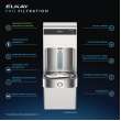 Elkay Pro Filtration Vandal-Resistant Connected Bottle Filling Station&Sgl Ada Cooler Refrig Total Pfas* + Lead Rd Ss, LVRC8WSPRO-FLP4