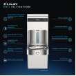 Elkay Pro Filtration Vandal-Resistant Connected Bottle Filling Station&Sgl Ada Clr Refrig Ultra-Cap Lead+Sed Preflt Ss, LVRC8WSPRO-FSR5