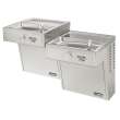 Wall Mount High Efficiency Vandal Resistant Bi-Level Ada Cooler Filtered Refrigerated Stainless, LVRCGRNTL8C