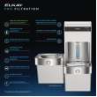 Elkay Pro Filtration Vandalresistant Connected Bottle Filling Station&Bilevel Ada Clr Refrig Dbl Total Pfas*+Lead Rd Ss, LVRCTL8WSPRO-2FLP4
