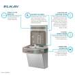 Ezh2O Bottle Filling Station With Single Ada Cooler Hands Free Activation Refrigerated Stainless, LZO8WSSK