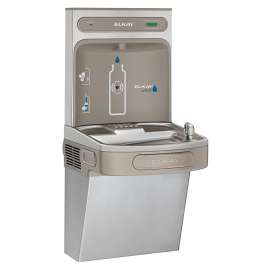 Ezh2O Bottle Filling Station With Single Ada Vandal-Resistant Cooler Filtered Non-Refrigerated Stainless, LZSDWSVRSK