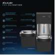 Elkay Pro Filtration Connected Bottle Filling Station & Bi-Level Ada Cooler Refrig Dbl Ultra-Capacity Lead Reduction Bk, LZSTL8WSBPRO-2FL10