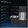 Elkay Pro Filtration Connected Bottle Filling Station & Bi-Level Ada Cooler Refrig Dbl Total Pfas* + Lead Reduction Bk, LZSTL8WSBPRO-2FLP4