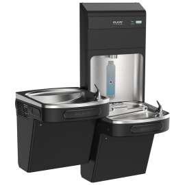 Elkay Pro Filtration Bottle Filling Station & Bi-Level Ada Cooler Refrig Total Pfas* + Lead Reduction Bk, LZSTL8WSBPRO-FLP4