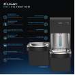 Elkay Pro Filtration Bottle Filling Station & Bi-Level Ada Cooler Refrig Ultra-Capacity Lead + Uv Protection Bk, LZSTL8WSBPRO-UV