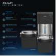 Elkay Pro Filtration Bottle Filling Station & Bi-Level Ada Cooler Refrig Ultra-Capacity Lead Reduction Bk, LZSTL8WSBPRO