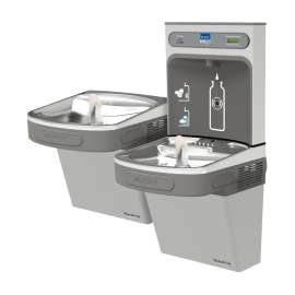 Ezh2O Bottle Filling Station With Versatile Bi-Level Ada Cooler Filtered Refrigerated Light Gray 220V, LZSTL8WSL2K
