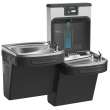 Enhanced Filtered Bottle Filling Station & Bi-Level Ada Cooler Midnight Black Lead Reduction Drop Down Wrapper, LZSTL8WSMP