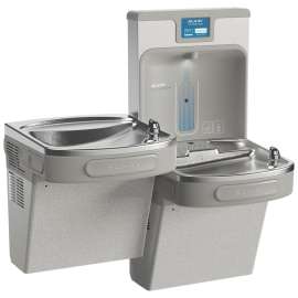 Ezh2O Bottle Filling Station With Versatile Bi-Level Ada Cooler Filtered Refrigerated Light Gray, LZSTL8WSVRLK