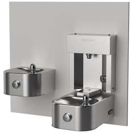 Ezh2O Vr Mechanical Bottle Filling Station W/ Soft Sides(R) Fountain+Mntg Frames Filtered Non-Refrig.Stainless, LZVRSM-EDFPVM217D1LK