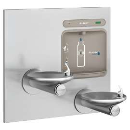Ezh2O Bottle Filling Station With Bi-Level Integral Swirlflo(R) Fountain Filtered Non-Refrigerated Stainless, LZWS-EDFPBM117K