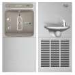 Ezh2O Bottle Filling Station & Swirlflo(R) Single Fountain High Efficiency Filtered Refrigerated Stainless, LZWS-SFGRN8K