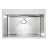Stainless Steel 33" X 22" X 9" Drop-In Single Bowl Radiant Satin 18 Gauge 2-Hole Sink 10 Pk, MFD1082-10
