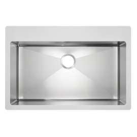 Stainless Steel 33" X 22" X 5 1/2" Drop-In Single Bowl Radiant Satin 18 Gauge 3-Hole Ada Sink, MFD1093