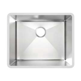 Stainless Steel 22-1/2" X 18-1/2" X 5-1/2" Undermount Single Bowl Radiant Satin 18 Gauge Sink, MFD115