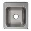 Stainless Steel Sink 17" X 19" X 6-1/8" Drop-In Single Bowl 22 Gauge 1-Hole 50 Pk, MFV1021-50