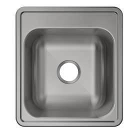 Stainless Steel Sink 17" X 19" X 6-1/8" Drop-In Single Bowl 22 Gauge 3-Hole 10 Pk, MFV1023-10