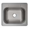 Stainless Steel Sink 25" X 22" X 8-1/16" Drop-In Single Bowl 20 Gauge 1-Hole 50 Pk, MFV1061-50