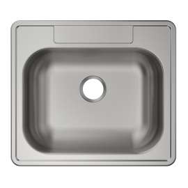 Stainless Steel Sink 25" X 22" X 5-3/8" Drop-In Single Bowl 22 Gauge 1-Hole 10 Pk, MFV1071-10