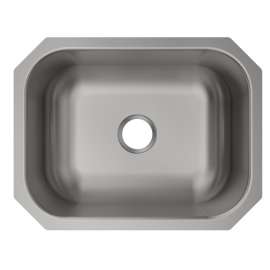 Stainless Steel Sink 23-1/2" X 18-1/4" X 8" Undermount Single Bowl 20 Gauge, MFV108