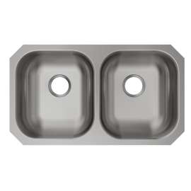 Stainless Steel Sink 31-3/4" X 18-1/4" X 5-1/2" Undermount Double Bowl 20 Gauge Pack Of 10, MFV117-10