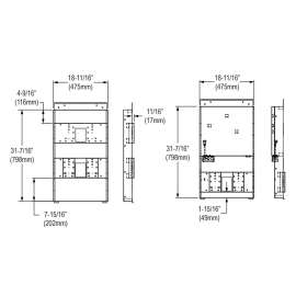 Mounting Frame For Single-Station In-Wall Refrigerated Bottle Filling Stations, MFWS102