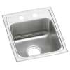 Celebrity Stainless Steel 15" X 17-1/2" X 7-1/8" 2-Hole Single Bowl Drop-In Bar Sink, PSR15172