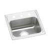 Celebrity Stainless Steel 17" X 16" X 7-1/8", 0-Hole Single Bowl Drop-In Sink, PSR17160