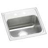 Celebrity Stainless Steel 17" X 16" X 7-1/8" 2-Hole Single Bowl Drop-In Sink, PSR17162