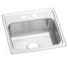 Celebrity Stainless Steel 19" X 18" X 7-1/8" 2-Hole Single Bowl Drop-In Sink, PSR19182