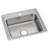 Celebrity Stainless Steel 22" X 19-1/2" X 7-1/8" 1-Hole Single Bowl Drop-In Sink, PSR22191