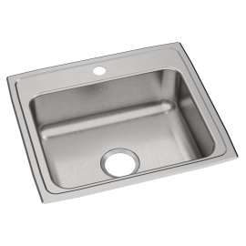 Celebrity Stainless Steel 22" X 19-1/2" X 7-1/8" 1-Hole Single Bowl Drop-In Sink, PSR22191