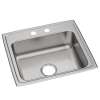 Celebrity Stainless Steel 22" X 19-1/2" X 7-1/8" 2-Hole Single Bowl Drop-In Sink, PSR22192