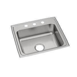 Celebrity Stainless Steel 22" X 19-1/2" X 7-1/8" 3-Hole Single Bowl Drop-In Sink, PSR22193
