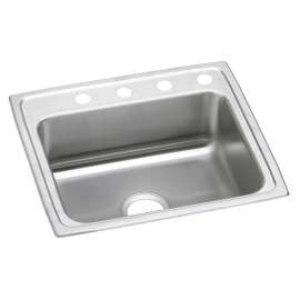 Celebrity Stainless Steel 25" X 21-1/4" X 7-1/2" 2-Hole Single Bowl Drop-In Sink, PSR25212